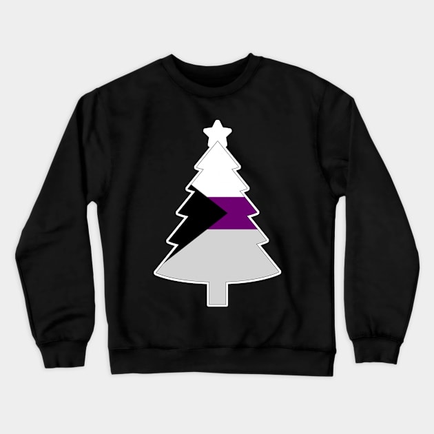 Christmas Tree LGBT Flag Demisexual Crewneck Sweatshirt by aaallsmiles